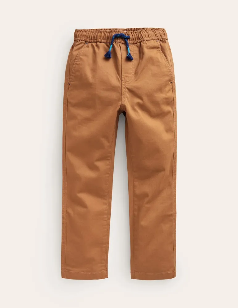Slim Pull-On Pants-Butterscotch Brown-Boden Online