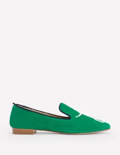 Slipper Cut Loafer-Rich Emerald, Dog-Boden Outlet