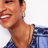 Small Hammered Hoop Earrings--Boden Store