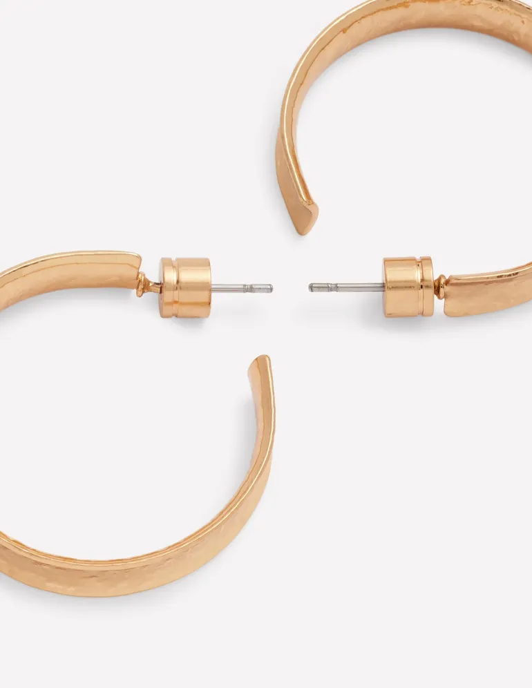 Small Hammered Hoop Earrings--Boden Store