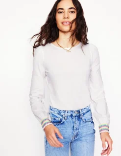 Smocked Cuff Supersoft Top--Boden Discount