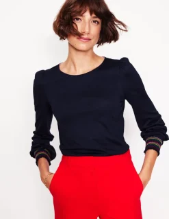 Smocked Cuff Supersoft Top--Boden Best Sale