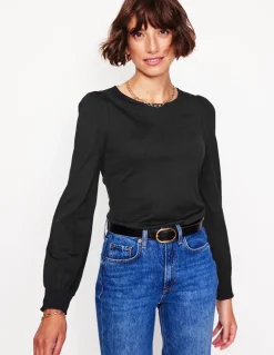 Smocked Cuff Supersoft Top--Boden Shop