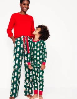 Snug Glow-In-The-Dark Pajamas-Christmas Trees-Boden Cheap