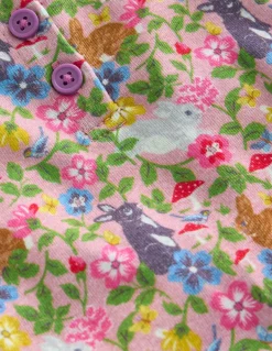 Snug Henley Pajamas-Vintage Pink Bunny Field-Boden Online