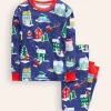Snug Long John Pajamas-Christmas Houses-Boden Flash Sale