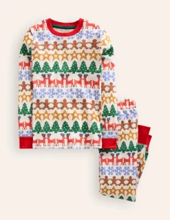 Snug Long John Pajamas-Gingerbread Fair Isle-Boden Best