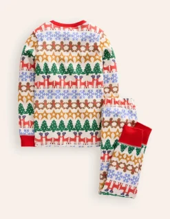 Snug Long John Pajamas-Gingerbread Fair Isle-Boden Best