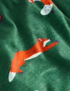 Snug Long John Pajamas-Jewel Green Foxes-Boden Cheap