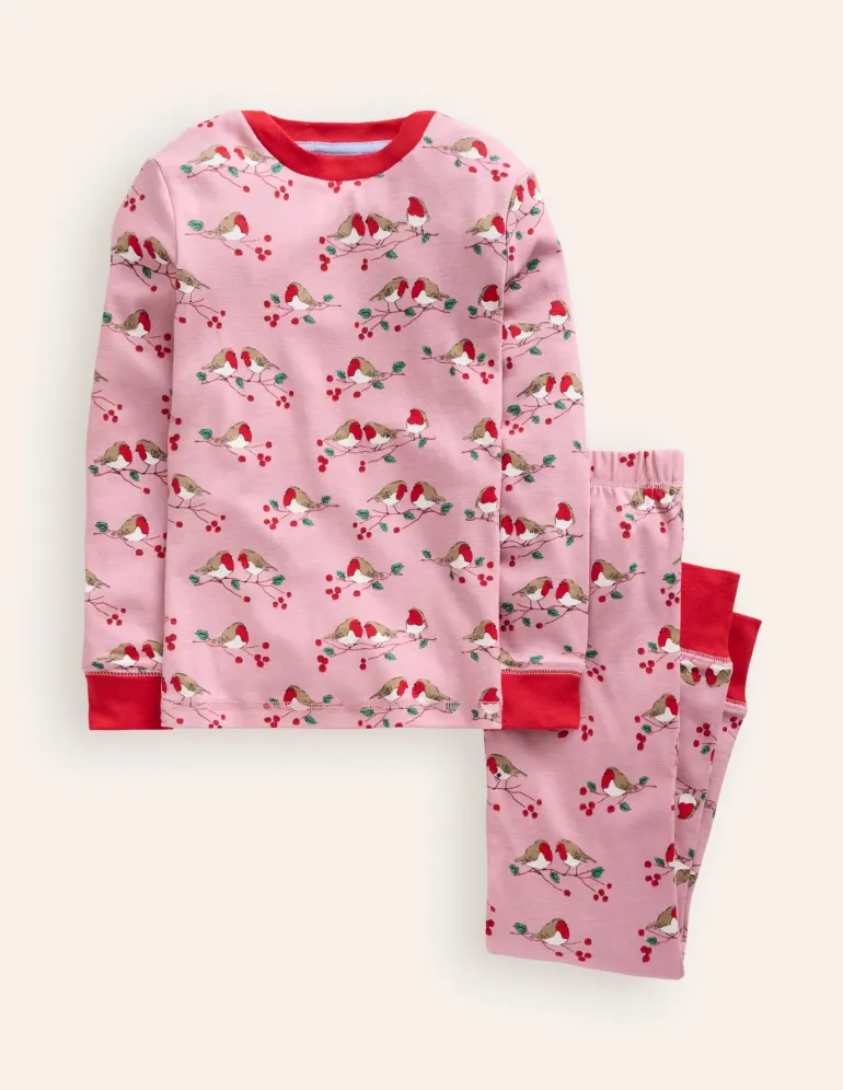 Snug Long John Pajamas-Rose Robins-Boden Flash Sale