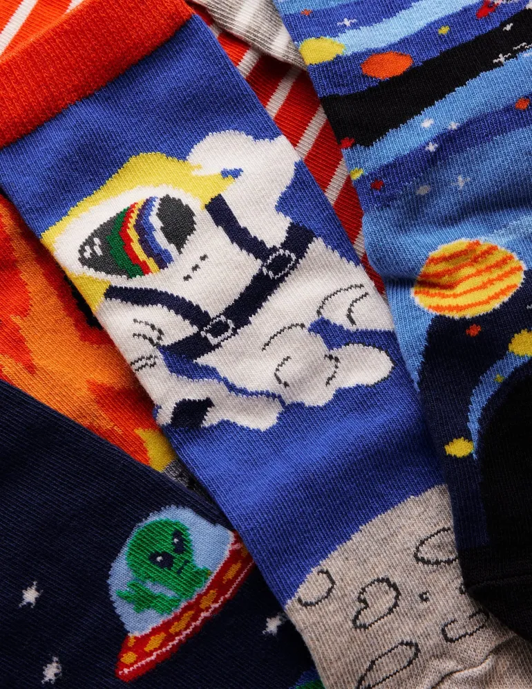 Socks 7 Pack-Multi Space-Boden Cheap
