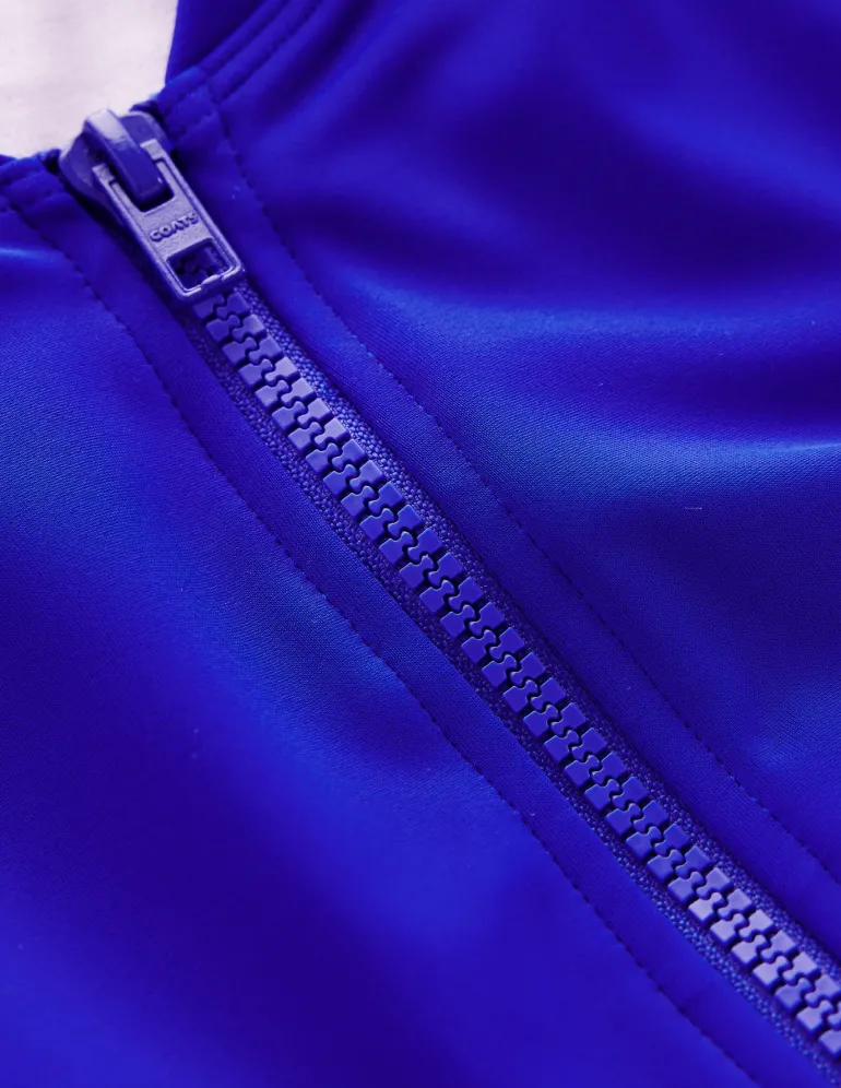 Sporty Raglan Sleeve Swimsuit-Colbolt Colourblock-Boden Best Sale