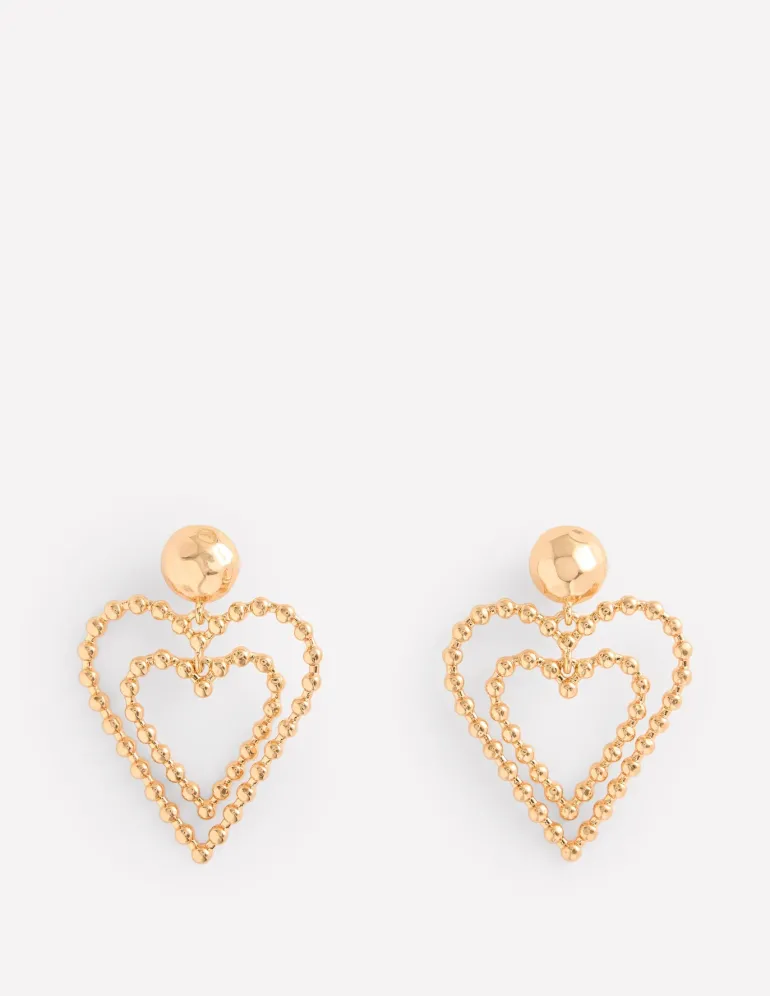 Statement Heart Earrings--Boden Store