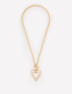 Statement Heart Necklace--Boden Store