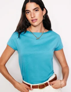 Supersoft Boat Neck T-Shirt-Blue Grass-Boden Store