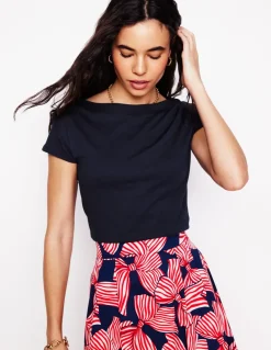 Supersoft Boat Neck T-Shirt--Boden New