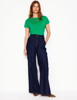 Supersoft Boat Neck T-Shirt-Rich Emerald-Boden Outlet