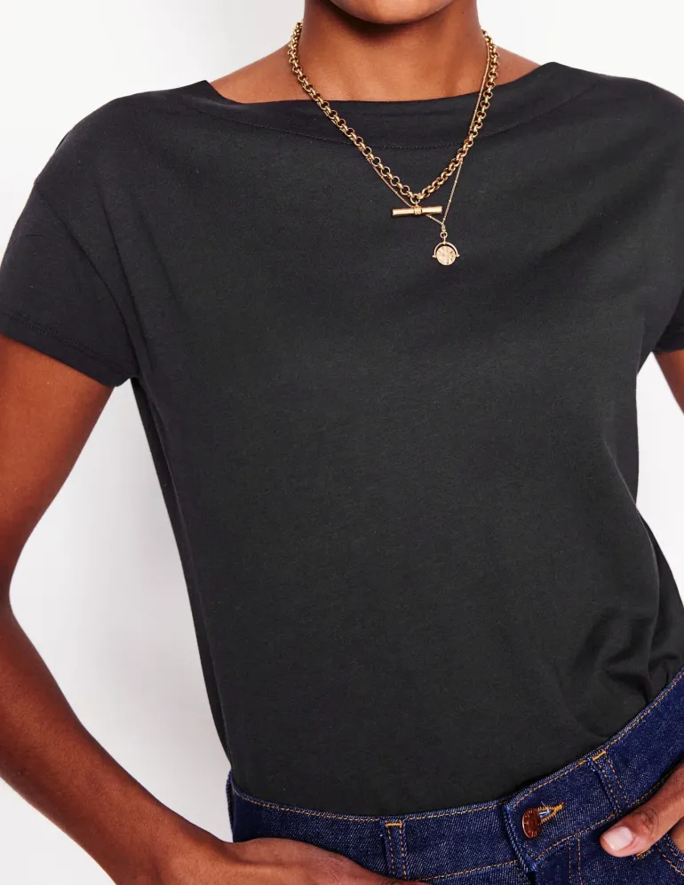 Supersoft Boat Neck T-Shirt--Boden Hot