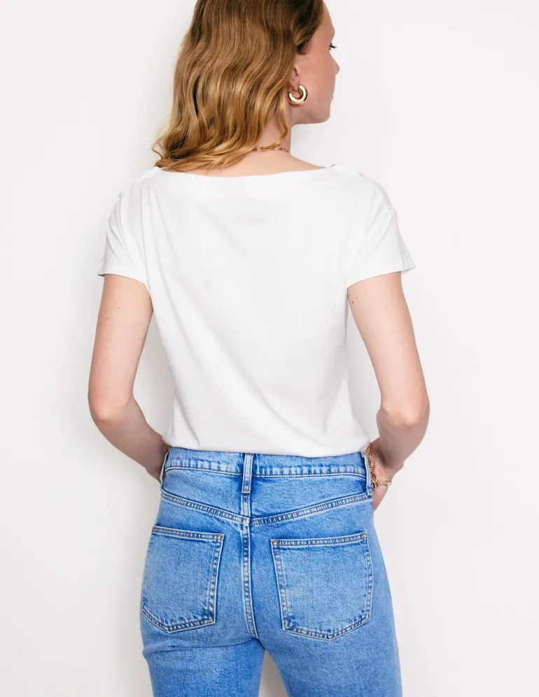 Supersoft Boat Neck T-Shirt--Boden Shop