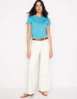 Supersoft Boat Neck T-Shirt-Blue Grass-Boden Store