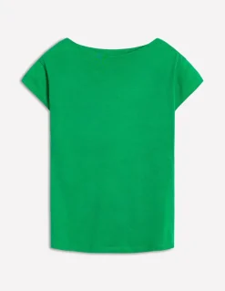 Supersoft Boat Neck T-Shirt-Rich Emerald-Boden Outlet
