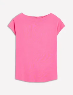 Supersoft Boat Neck T-Shirt-Tickled Pink-Boden Sale