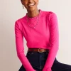 Supersoft Frill Detail Top-Cherry Jam-Boden Fashion