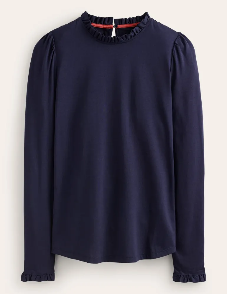 Supersoft Frill Detail Top--Boden Discount