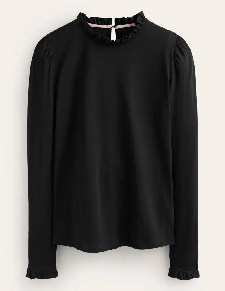 Supersoft Frill Detail Top--Boden Best