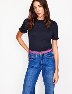 Supersoft Frill Detail T-shirt--Boden New