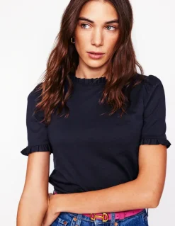 Supersoft Frill Detail T-shirt--Boden New