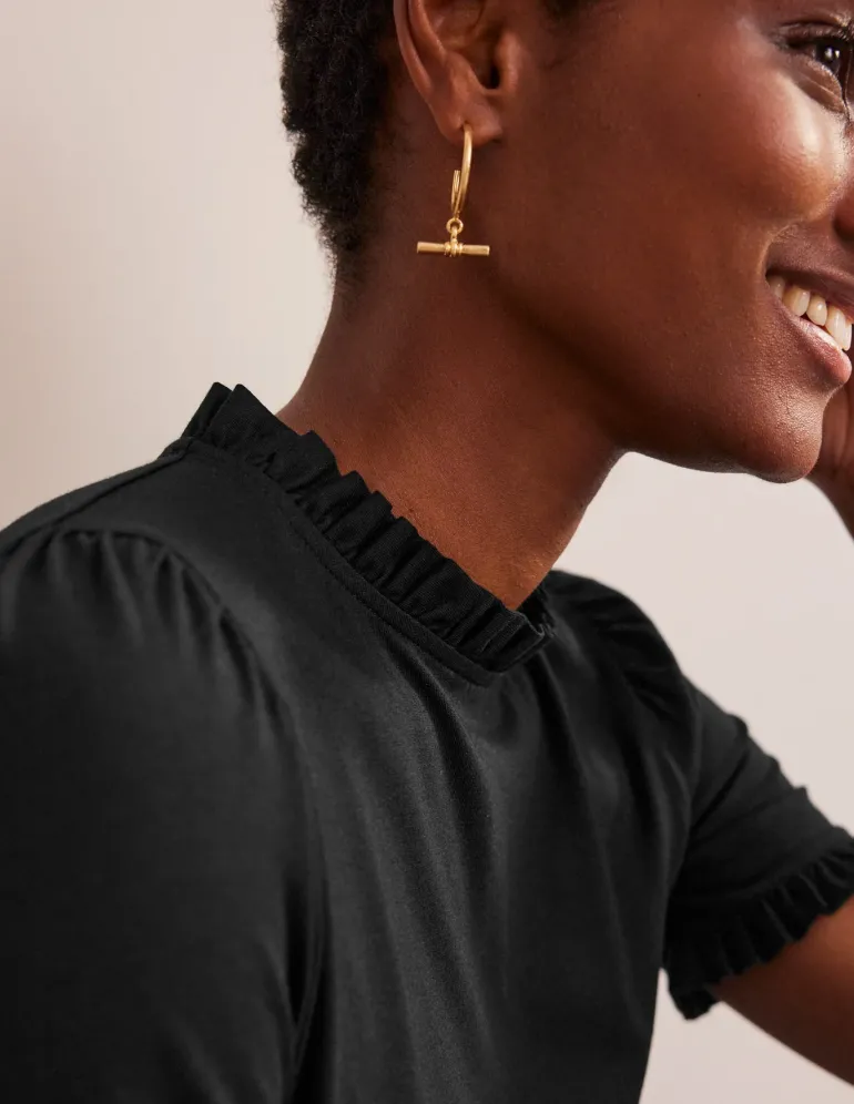 Supersoft Frill Detail T-shirt--Boden Fashion