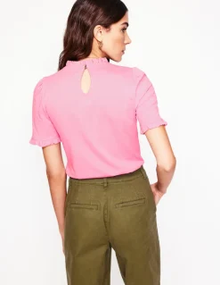 Supersoft Frill Detail T-shirt-Soft Lavender-Boden Shop