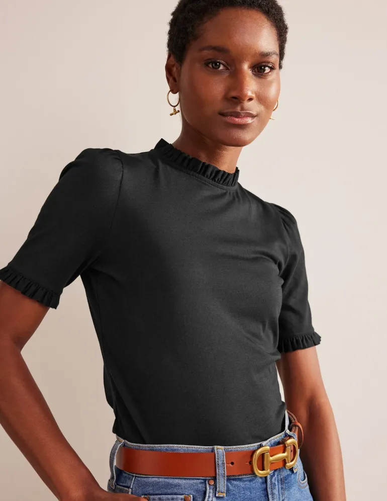Supersoft Frill Detail T-shirt--Boden Fashion