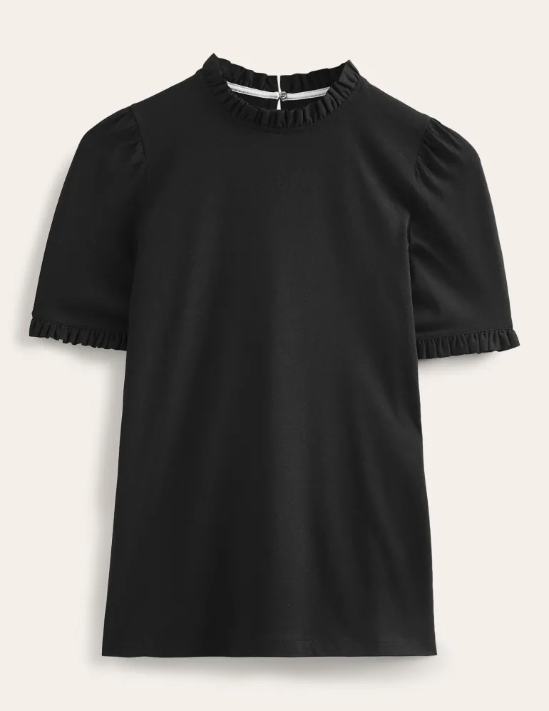 Supersoft Frill Detail T-shirt--Boden Fashion