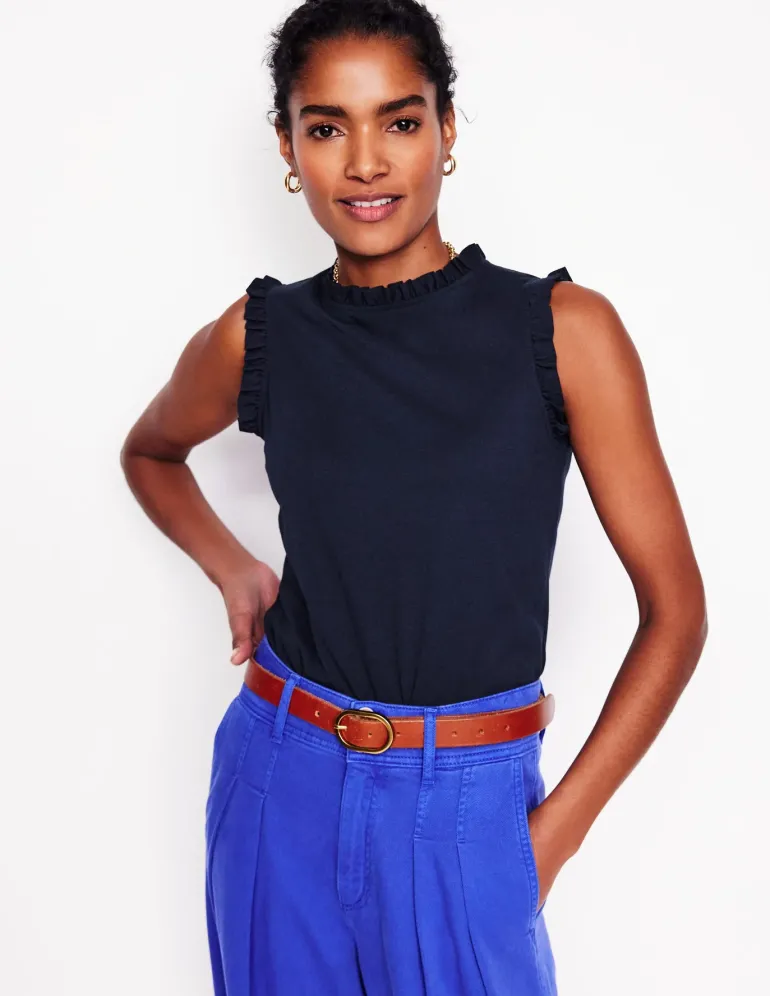 Supersoft Frill Detail Vest--Boden Discount