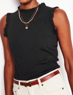 Supersoft Frill Detail Vest--Boden Clearance
