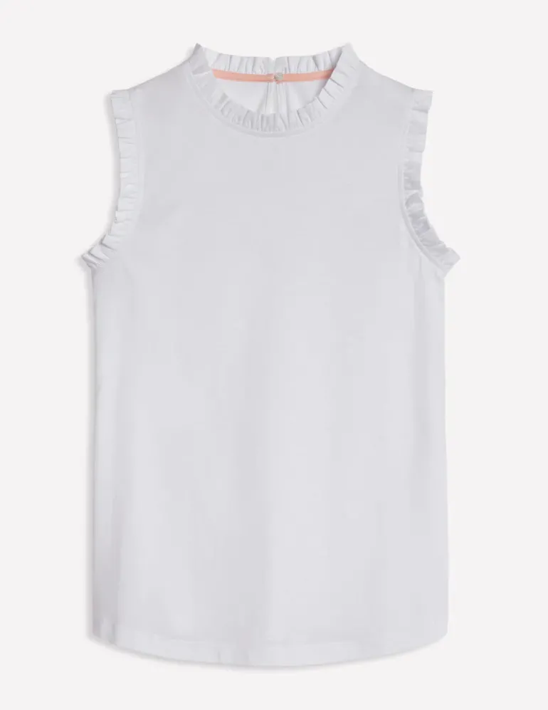 Supersoft Frill Detail Vest--Boden Online