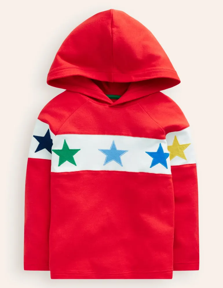 Supersoft Hooded Raglan-Poppy Red-Boden Cheap