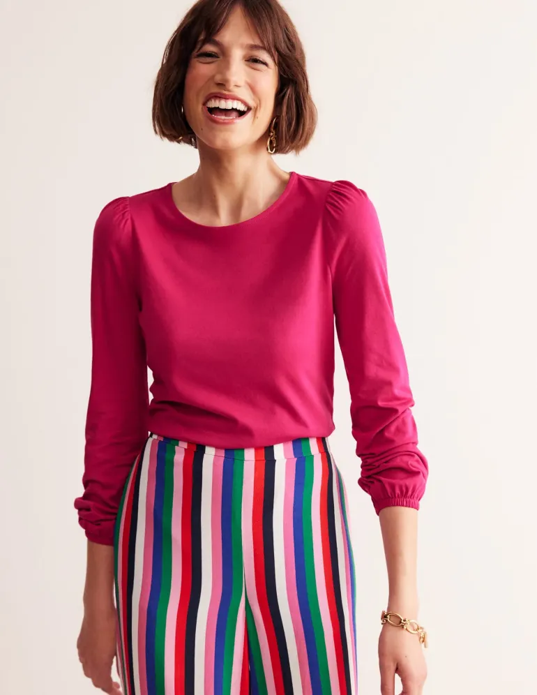 Supersoft Long Sleeve Top-Cherry Jam-Boden Cheap