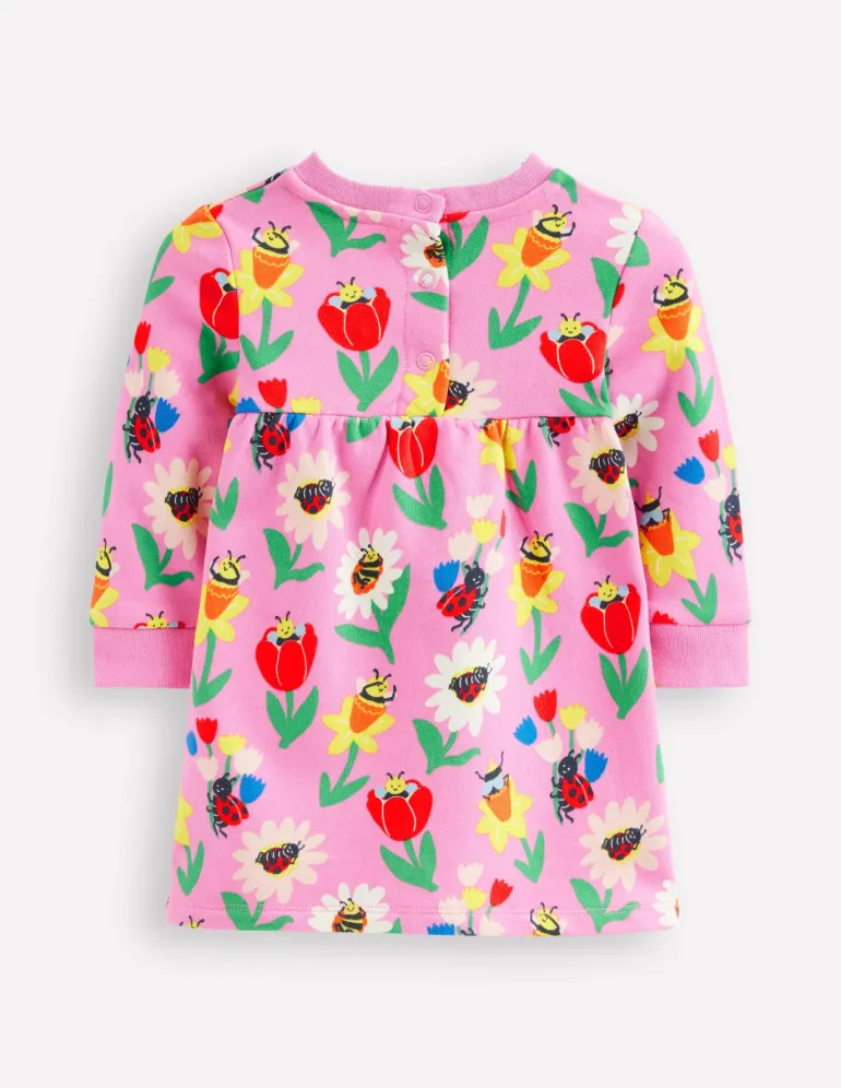 Sweatshirt Dress-Sugared Lilac Spring Garden-Boden Hot