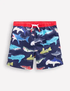 Swim Shorts-College Navy Sharks-Boden Online