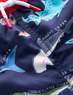 Swim Shorts-College Navy Sharks-Boden Online