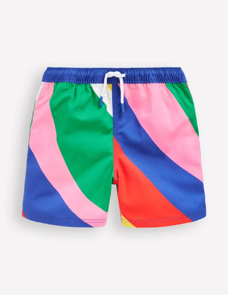 Swim Shorts-Multi Rainbow Swirl-Boden Outlet