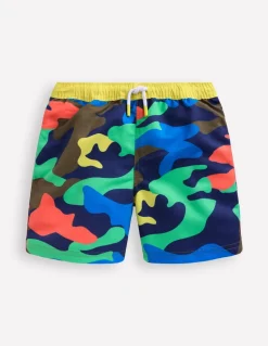 Swim Shorts-Multi Rainbow Camo-Boden Best Sale