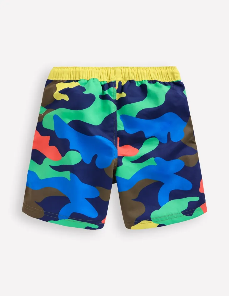 Swim Shorts-Multi Rainbow Camo-Boden Best Sale