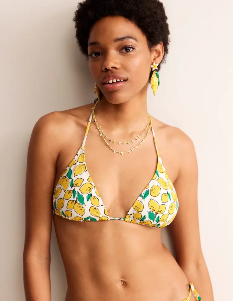Symi String Bikini Top-Ivory, Lemons-Boden Shop