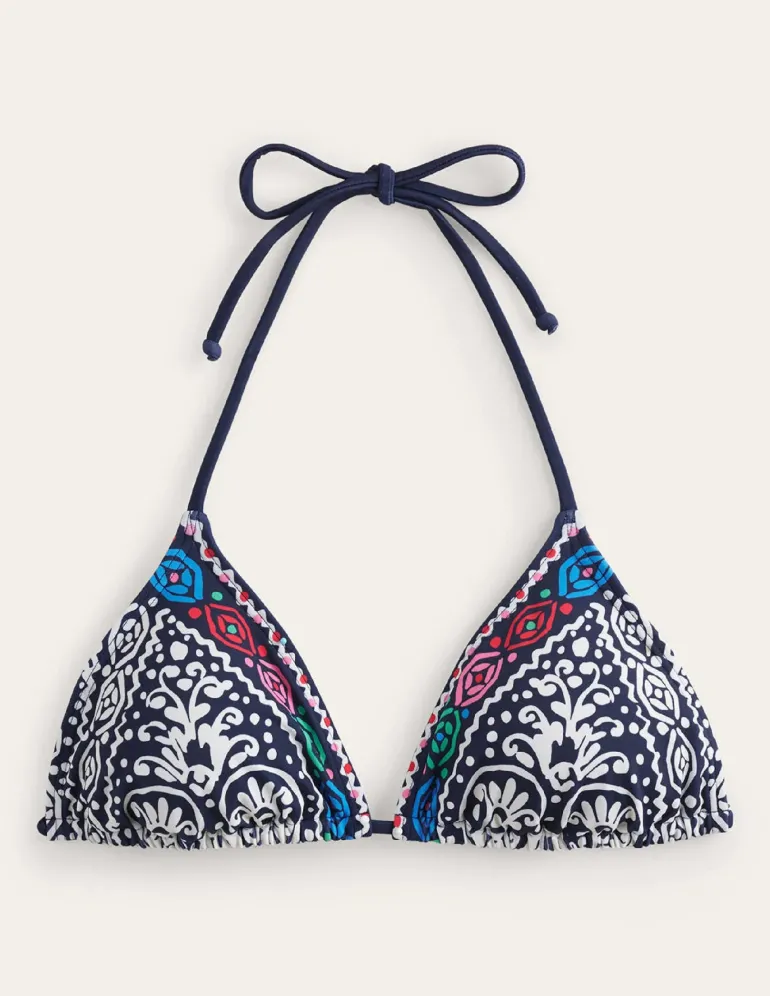 Symi String Bikini Top-Midnight, Kurbits Floral-Boden New