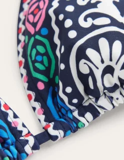 Symi String Bikini Top-Midnight, Kurbits Floral-Boden New