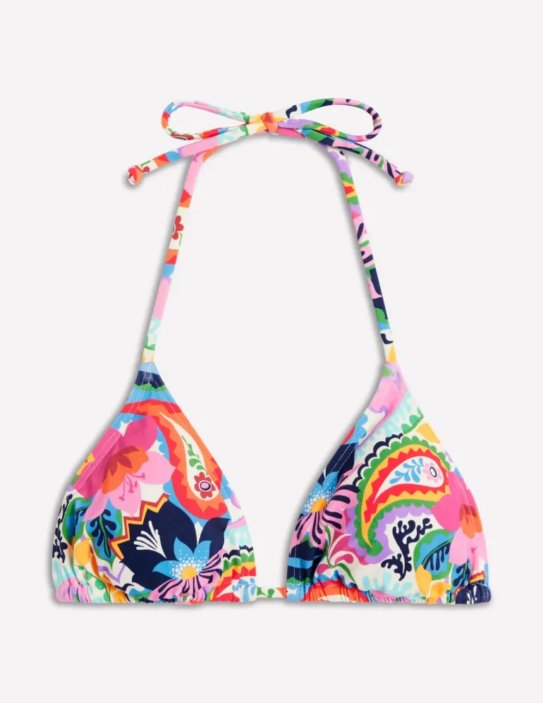 Symi String Bikini Top-Multi, Botanical Paisley-Boden Flash Sale